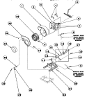 MOTOR, EXHAUST FAN AND BELT Diagram and Parts List for LG8163LM PLG8163LM Amana Dryer