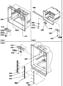 SHELF LADDERS / LIGHT ASSEMBLIES Diagram and Parts List for BRF20TLW P1199201W L Amana Refrigerator