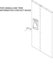 Handles And Trim Diagram and Parts List for SK535-2-PSK535062W  Maytag Refrigerator