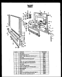 DOOR DETAILS Diagram and Parts List for ZDW-860-D  Amana Dishwasher