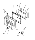 DOOR ASSY Diagram and Parts List for U1600S P4020008202 Menumaster Microwave