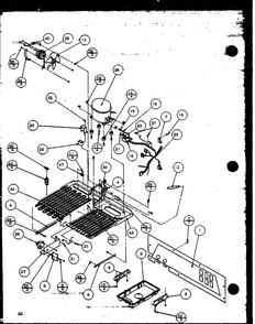 Machine Compartment - Panasonic Compressor Diagram and Parts List for SZ25MPL-P1120711WL  Amana Refrigerator
