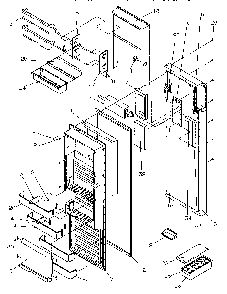 Refrigerator Door Diagram and Parts List for SRDE27S3W-P1190601WW  Amana Refrigerator