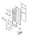 REF DOOR Diagram and Parts List for SXD22S2L P1190416W L Amana Refrigerator