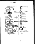 MOTOR Diagram and Parts List for ZDW-880-D  Amana Dishwasher