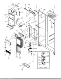 EVAP AND AIR HANDLING PARTS Diagram and Parts List for SXD22S2L P1190416W L Amana Refrigerator