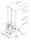 DRAIN SYSTEM AND ROLLERS Diagram and Parts List for SXD22S2L P1190416W L Amana Refrigerator