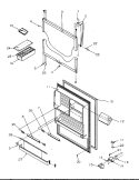 REF DOOR Diagram and Parts List for GTW21B2L P1192901W L Amana Refrigerator