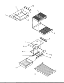 CABINET SHELVING Diagram and Parts List for GTW21B2L P1192901W L Amana Refrigerator