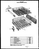RACK DETAILS Diagram and Parts List for ZDW-860-D  Amana Dishwasher