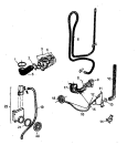 WASH / DRAIN PUMP / PRESSURE SWITCH PARTS Diagram and Parts List for ASU9000CBS P1182609W Amana Dishwasher