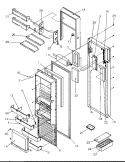REF DOOR Diagram and Parts List for SRDE327S3L P1184903W Amana Refrigerator