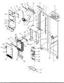 EVAP AND AIR HANDLING Diagram and Parts List for SRDE327S3L P1184903W Amana Refrigerator