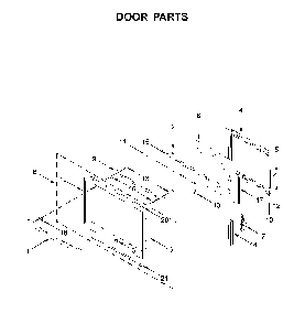 Door Parts Diagram and Parts List for 66475223711  Kenmore Range