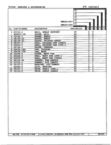 Shelves And Accessories Page 2 Diagram and Parts List for 641440  Admiral Refrigerator