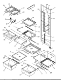 REF SHELVING AND DRAWERS Diagram and Parts List for SRD325S5W P1199401W W Amana Refrigerator