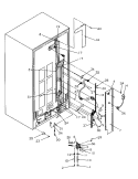 CABINET BACK Diagram and Parts List for SRD325S5W P1199401W W Amana Refrigerator
