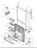 REF DOOR ASSY Diagram and Parts List for TR25S5 P1196401W L Amana Refrigerator