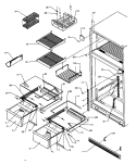 CABINET SHELVING Diagram and Parts List for TR25S5 P1196401W L Amana Refrigerator