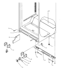 CABINET BOTTOM Diagram and Parts List for TR25S5 P1196401W L Amana Refrigerator