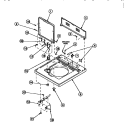 CAB TOP / LOADING DR & CTRL HOOD REAR PAN Diagram and Parts List for AWM270W2 PAWM270W2 Amana Washer