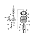 AGITATOR / DRIVE BELL / SEAL KIT / TUB & HUB Diagram and Parts List for AWM270W2 PAWM270W2 Amana Washer