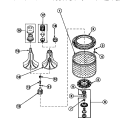 AGITATOR / DRIVE BELL / SEAL KIT / TUB & HUB Diagram and Parts List for AWM270W2 PAWM270W2 Amana Washer