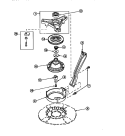 BRG HSG / BRAKE PULLEY & PIVOT DOME Diagram and Parts List for LW6123LM PLW6123LM A Amana Washer