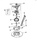 BRG HSG / BRAKE PULLEY & PIVOT DOME Diagram and Parts List for LW9203L2 PLW9203L2 B Amana Washer