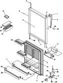 REF DOOR Diagram and Parts List for TP19AW P1300601W W Amana Refrigerator