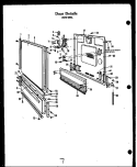 DOOR DETAILS Diagram and Parts List for ZDW-855L  Amana Dishwasher