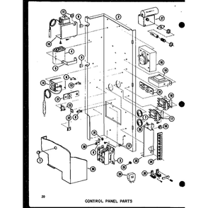 Control Panel Parts 2 Diagram and Parts List for RHQ48-003 P55201-50C Amana Air Conditioner