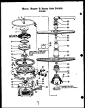 MOTOR Diagram and Parts List for ZDW-880L  Amana Dishwasher