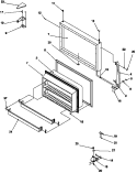 FZ DOOR Diagram and Parts List for TYI18S4L P1195404W L Amana Refrigerator