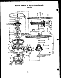 MOTOR Diagram and Parts List for ZDW-860L  Amana Dishwasher