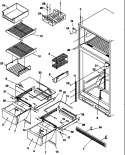 CABINET SHELVING Diagram and Parts List for TR25S5E P1196402W E Amana Refrigerator