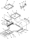 CABINET SHELVING Diagram and Parts List for TR25S5E P1196402W E Amana Refrigerator