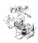 OVEN AND CAVITY ASSY Diagram and Parts List for AO24SEW2 P1132351N W Amana Wall Oven