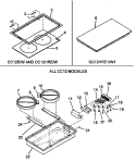 GLASS COOKTOP MODULE - ALL CC12 Diagram and Parts List for CC12HRW1 P1133372NW Amana Cooktop