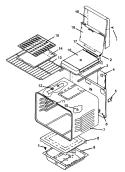 CABINET ASSY Diagram and Parts List for AGS751L1 P1141273N L Amana Range