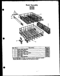 RACK ASSY Diagram and Parts List for ZDW-855L  Amana Dishwasher
