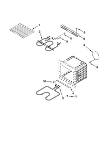 Internal Oven Parts Diagram and Parts List for JMW2327WS00  Jenn-Air Microwave