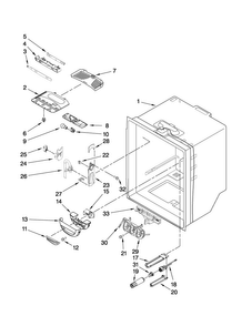 Refrigerator Liner Parts Diagram and Parts List for JFC2089WEM1  Jenn-Air Refrigerator