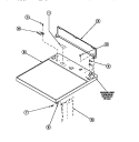CABINET TOP AND CONTROL HOOD REAR PANEL Diagram and Parts List for LG8109L2 PLG8109L2 Amana Dryer
