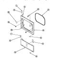 LOWER ACCESS PANEL, FRONT PANEL AND SEAL Diagram and Parts List for LG8109L2 PLG8109L2 Amana Dryer