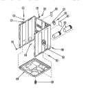 CABINET, EXHAUST DUCT AND BASE Diagram and Parts List for LG8109L2 PLG8109L2 Amana Dryer