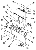 GRAPHIC PANEL, CONTROL HOOD AND CONTROLS Diagram and Parts List for LG8519W2 PLG8519W2 Amana Dryer