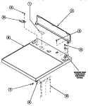 CABINET TOP AND CONTROL HOOD REAR PANEL Diagram and Parts List for LG8319W2 PLG8319W2 Amana Dryer