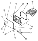 LOADING DOOR WITH DRYING RACK Diagram and Parts List for LG8319W2 PLG8319W2 Amana Dryer