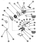 MOTOR, EXHAUST FAN AND BELT Diagram and Parts List for LG8319W2 PLG8319W2 Amana Dryer